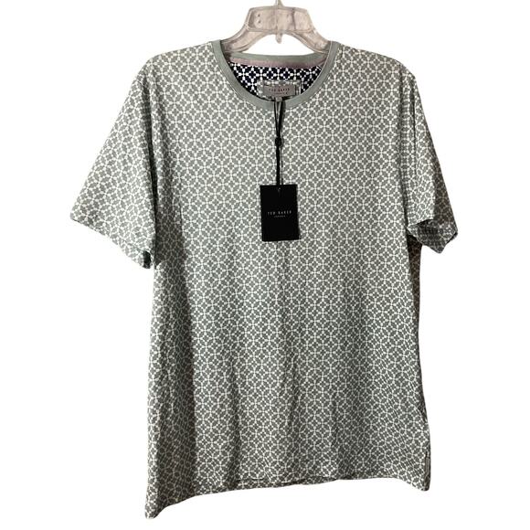NWT Ted Baker Size 4 (8-10) Mid-Green Top Geometric - Picture 1 of 6